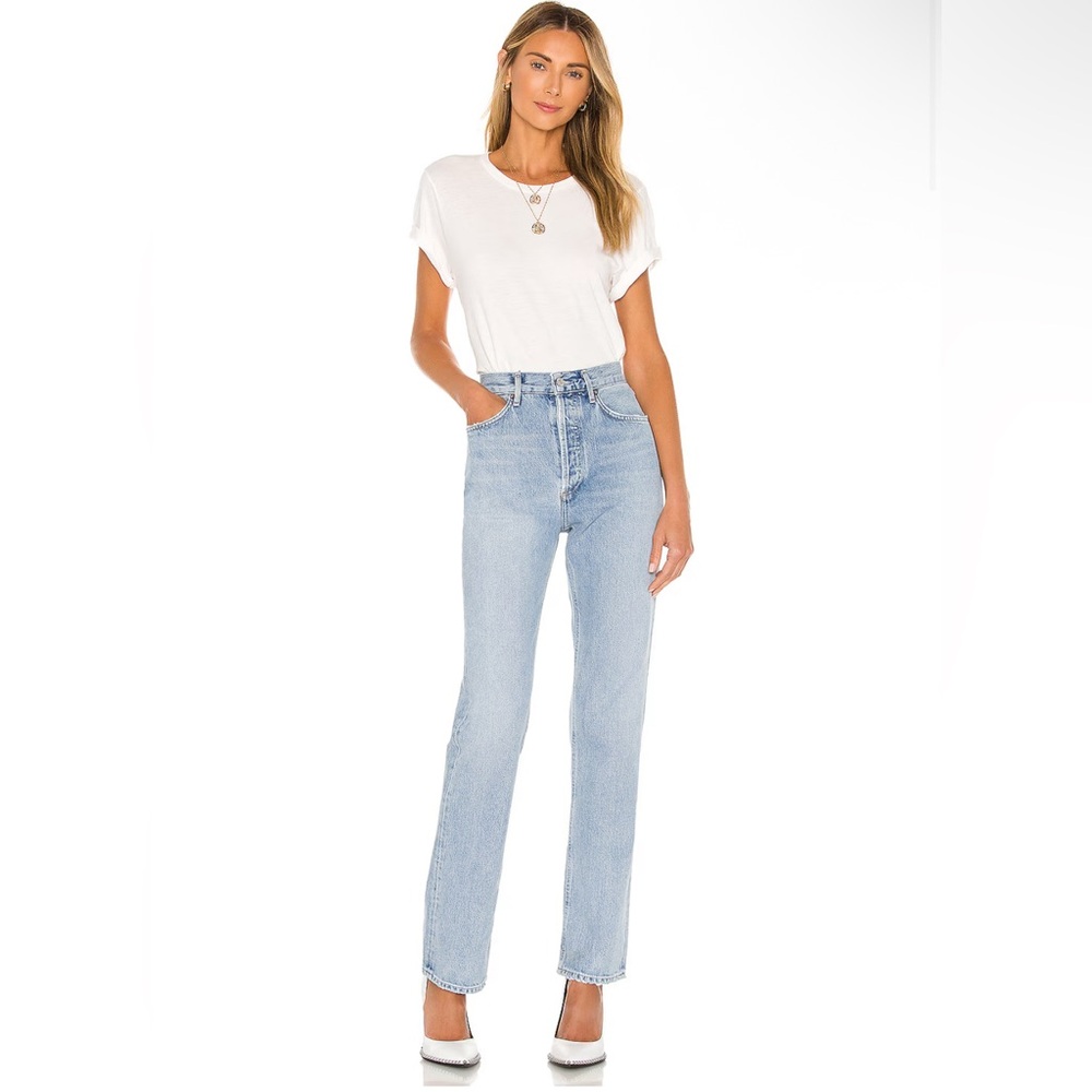 AGOLDE Lana Relaxed Fit Jeans Riptide Size 24 High Rise NWOT Sold Out Wash